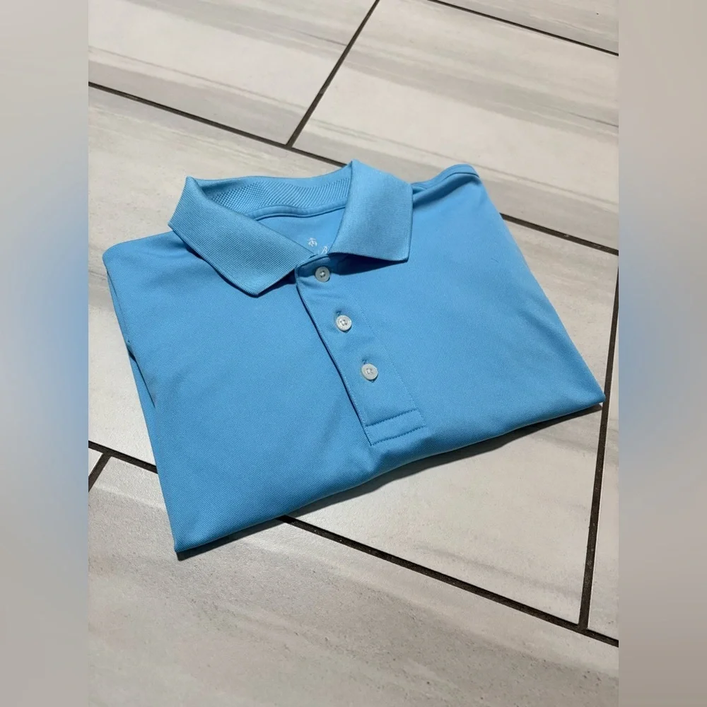 Brooks Brothers Men's Polo Shirt Light Blue Performance Series Golf Stretch | S